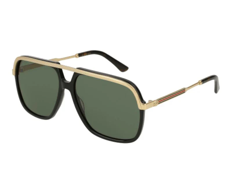 Gucci 0200S Black & Green 001 Size 57, Sunglasses - Dayal Opticals