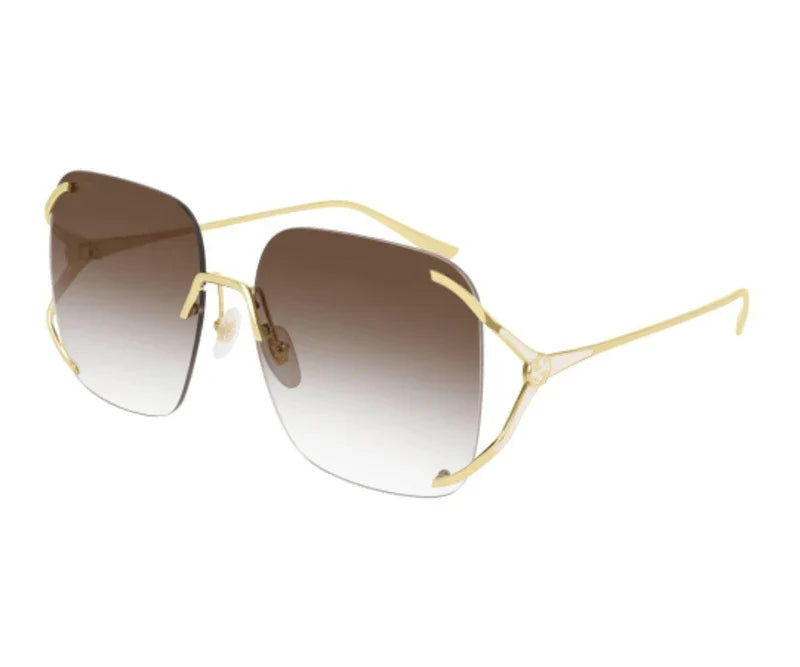 Gucci 0646S Gold & Brown 002 Size 60, Sunglasses - Dayal Opticals