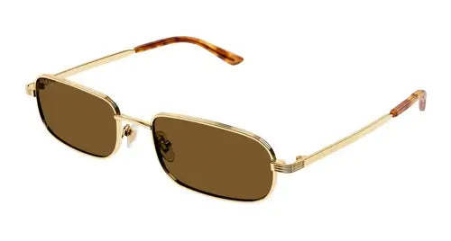 Gucci 1457S Gold & Brown 002 Size 57, Sunglasses - Dayal Opticals