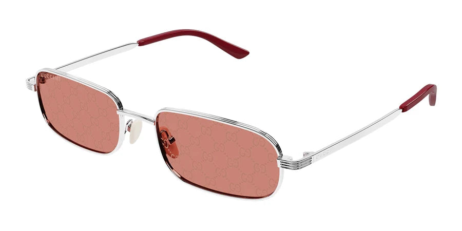 Gucci 1457S Silver & Red 004 Size 57, Sunglasses - Dayal Opticals