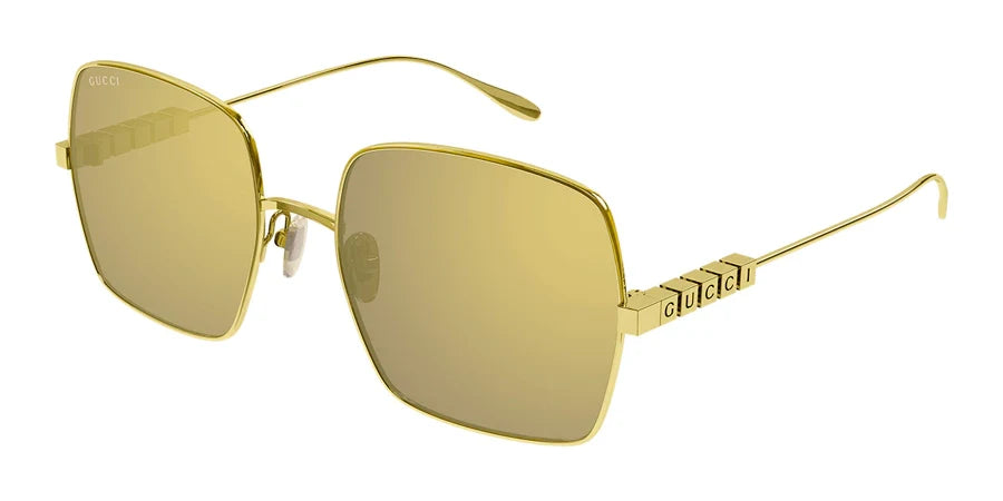 Gucci 1434S Gold & Yellow 004 Size 57, Sunglasses - Dayal Opticals 