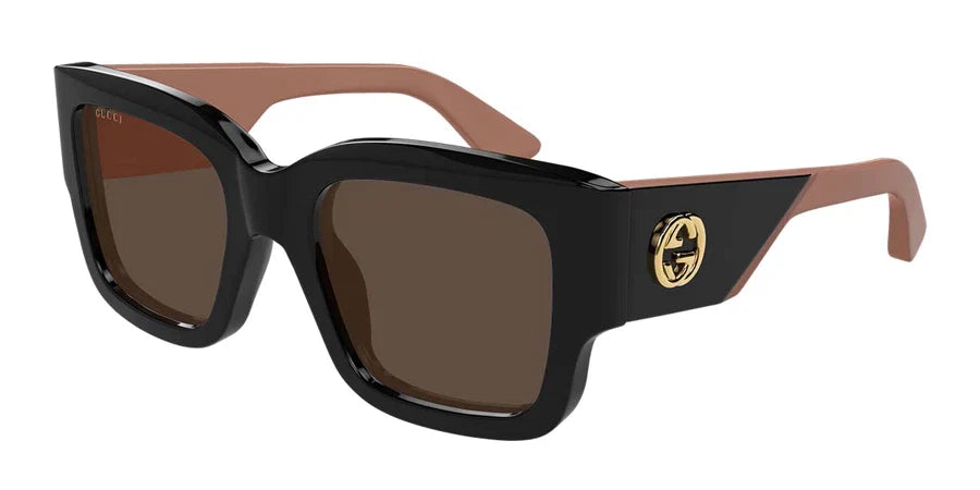 Gucci 1663S Black & Brown 004 Size 52, Sunglasses - Dayal Opticals