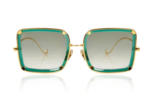 Anna Karin Karlsson White Moon Emerald sunglasses, size 57 – Dayal Opticals