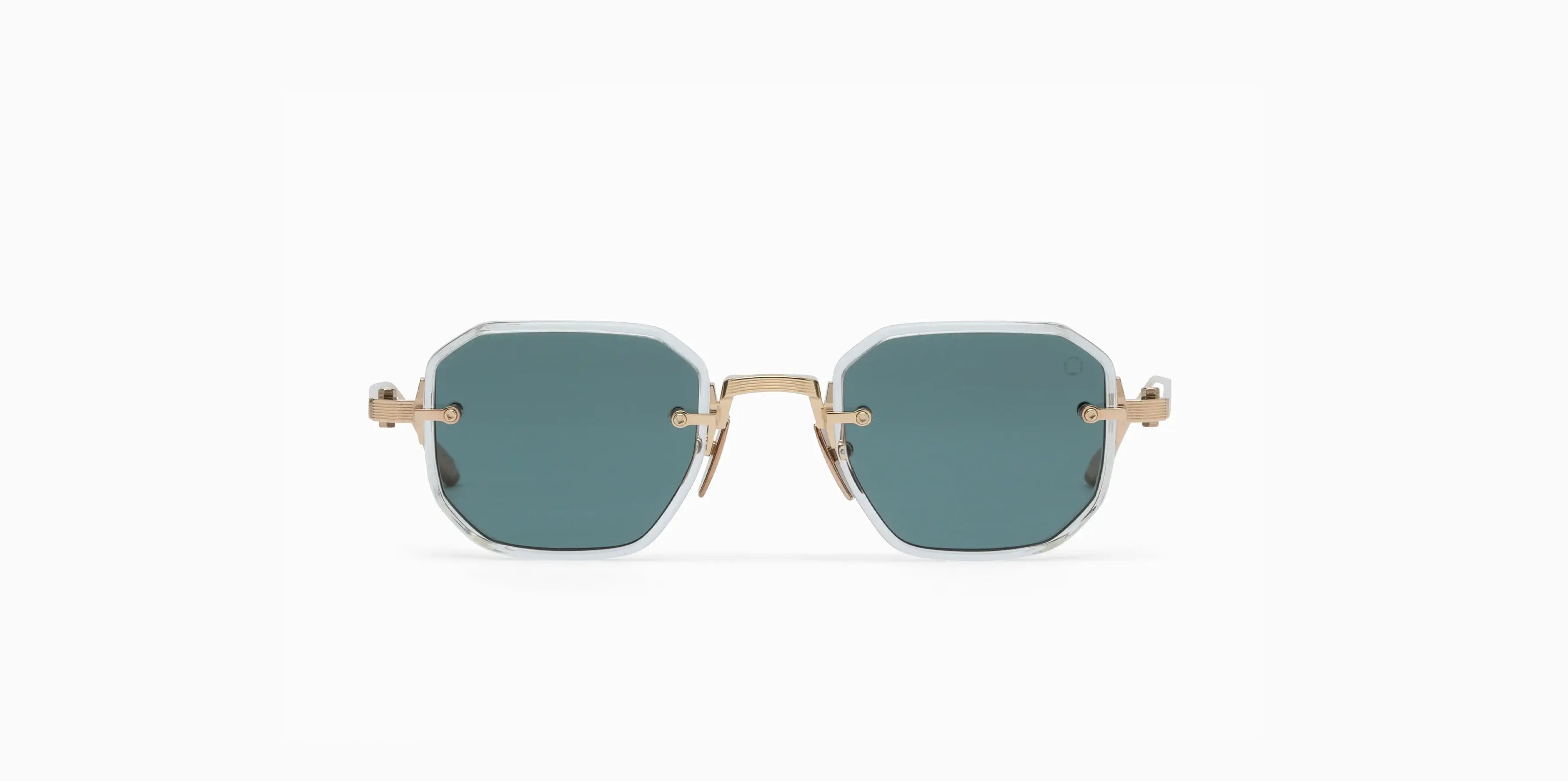 Akoni Juno Two Crystal Clear Gold Green Aks307-E Size 47, Sunglasses - Dayal opticals  