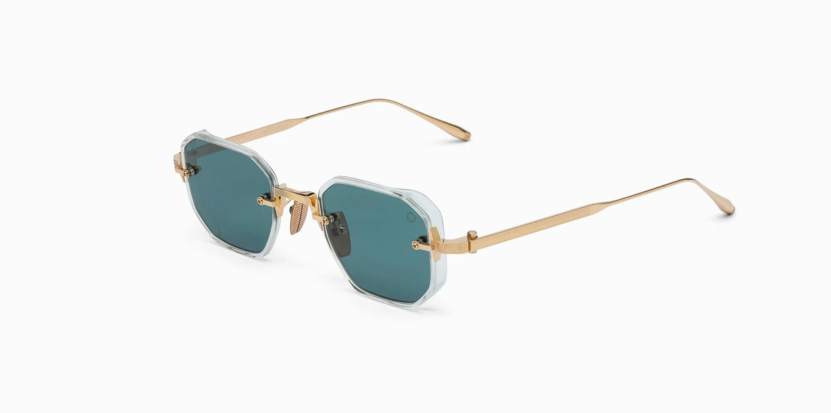 Akoni Juno Two Crystal Clear Gold Green Aks307-E Size 47, Sunglasses - Dayal opticals  