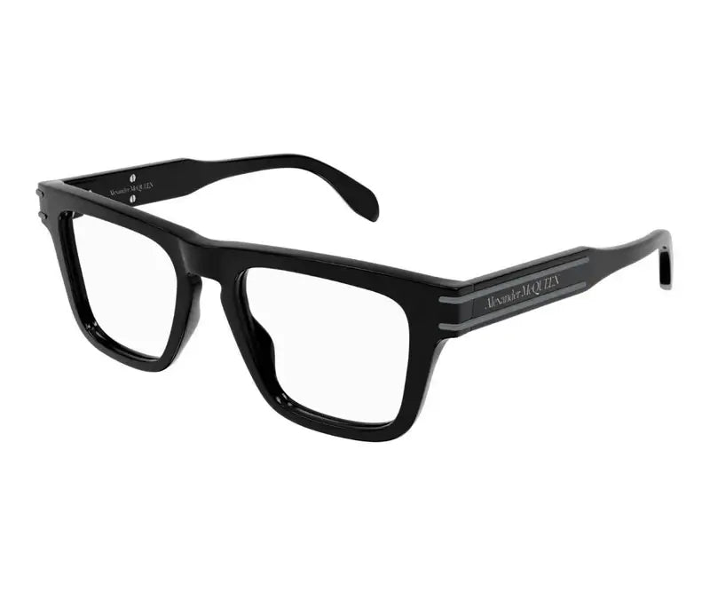 Alexander McQueen 0400O Black 001 Size 52  Frame, – Dayal Opticals