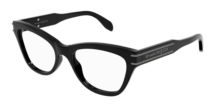 Alexander McQueen 0401O Black 001 Size 53  Frame, – Dayal Opticals