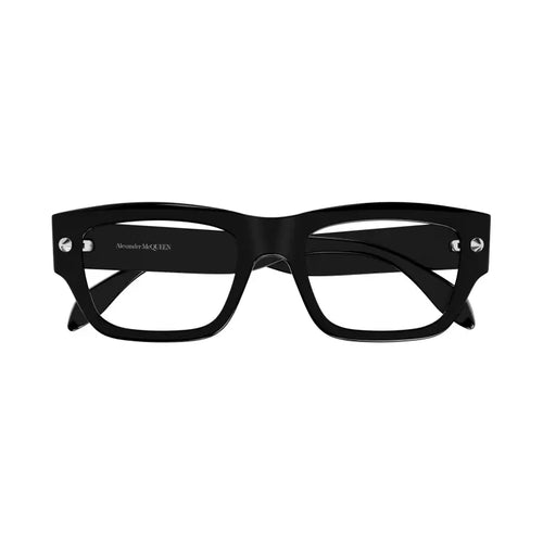 Alexander McQueen 0428O Black 001 Size 52  Frame, – Dayal Opticals