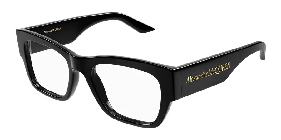 Alexander McQueen 0436O Black 001 Size 52  Frame, – Dayal Opticals