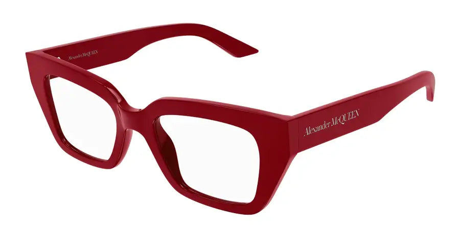 Alexander McQueen 0453O Red 003 Size 49  Frame, – Dayal Opticals