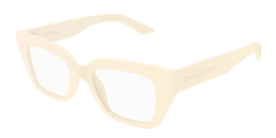 Alexander McQueen 0453O Ivory White 004 Size 49  Frame, – Dayal Opticals