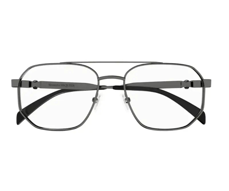 Alexander McQueen 0459O Gunmetal 001 Size 57 Frame, – Dayal Opticals