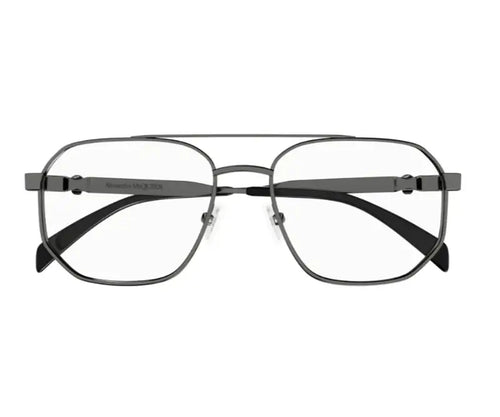 Alexander McQueen 0459O Gunmetal 001 Size 57 Frame, – Dayal Opticals