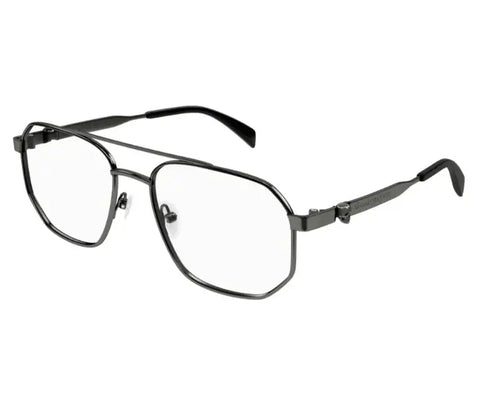 Alexander McQueen 0459O Gunmetal 001 Size 57 Frame, – Dayal Opticals