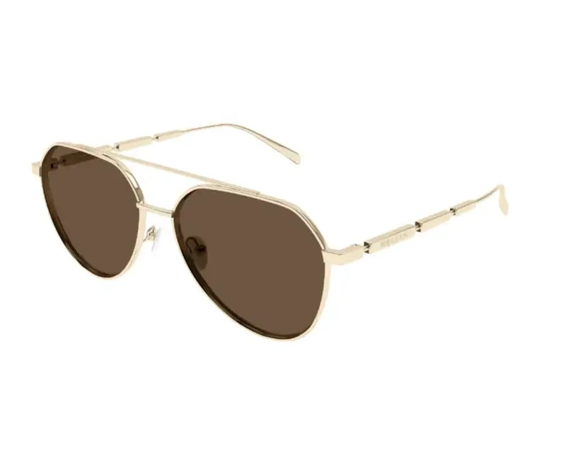Alexander Mcqueen 0478S Gold Brown 002 Size 59 Sunglasses - Dayal Opticals