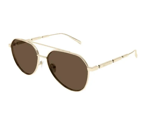 Alexander Mcqueen 0478S Gold Brown 002 Size 59 Sunglasses - Dayal Opticals