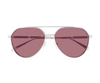 Alexander Mcqueen 0478S Silver Red  004 Size 59 Sunglasses - Dayal Opticals