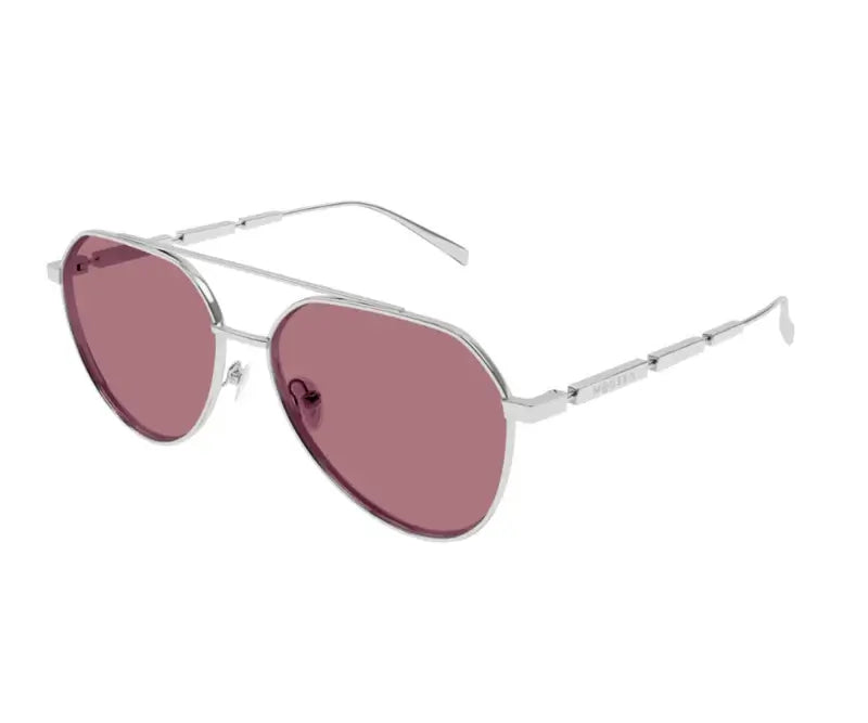 Alexander Mcqueen 0478S Silver Red  004 Size 59 Sunglasses - Dayal Opticals