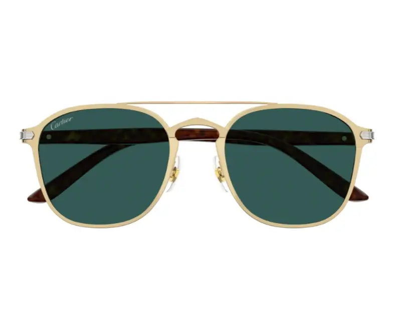 Cartier 0012S gold & hawana brown green 006 sunglasses, size 54 - Dayal Opticals India