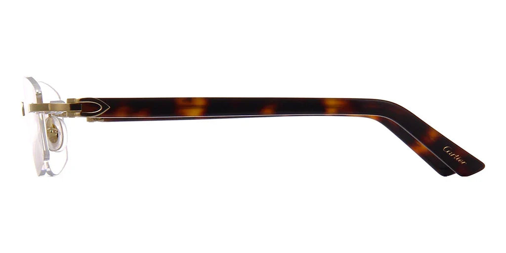 Cartier 0048O gold & hawana 004 frame, size 53  - Dayal Opticals India