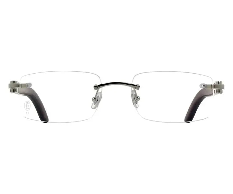 Cartier 0052O silver brown 004  frame ,  size 53  - Dayal Opticals India