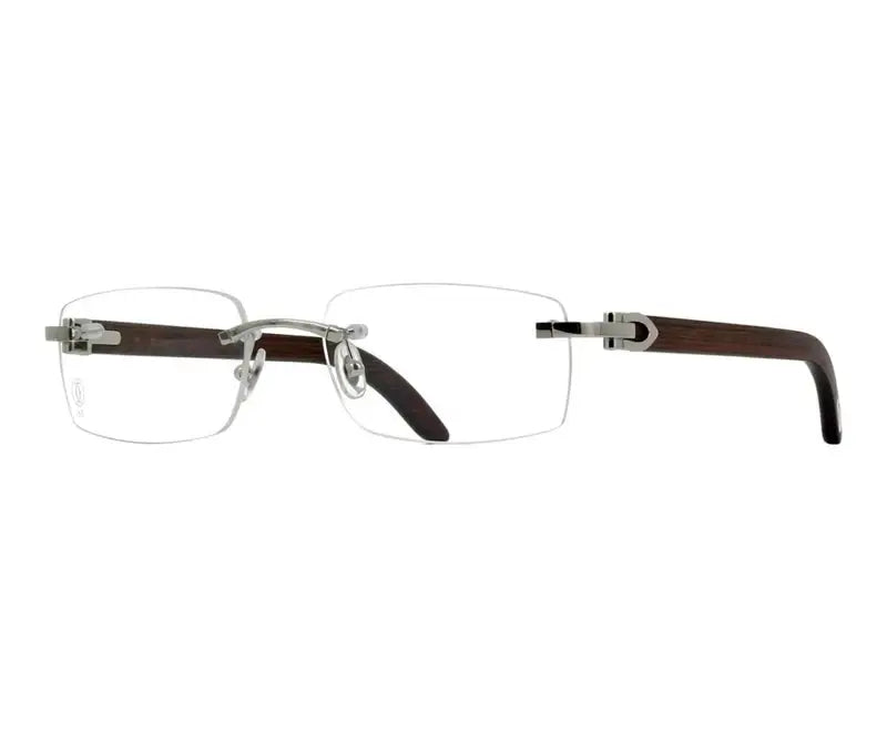 Cartier 0052O silver brown 004  frame, size 53  - Dayal Opticals India