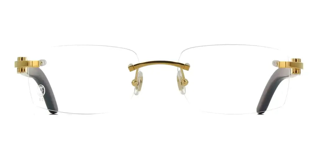 Cartier 0052O gold & wood 005  frame ,  size 53  - Dayal Opticals India
