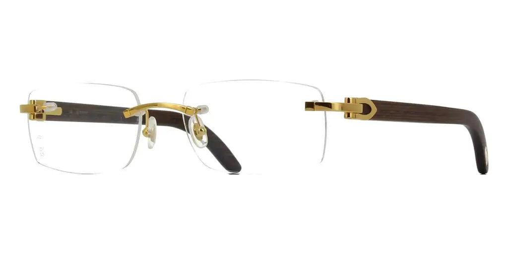 Cartier 0052O gold & wood 005  frame ,  size 53  - Dayal Opticals India