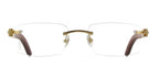 Cartier 0052O  gold & real wood 008   frame ,  size 53  - Dayal Opticals India