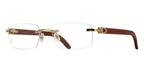 Cartier 0052O  gold & real wood 008   frame ,  size 53  - Dayal Opticals India