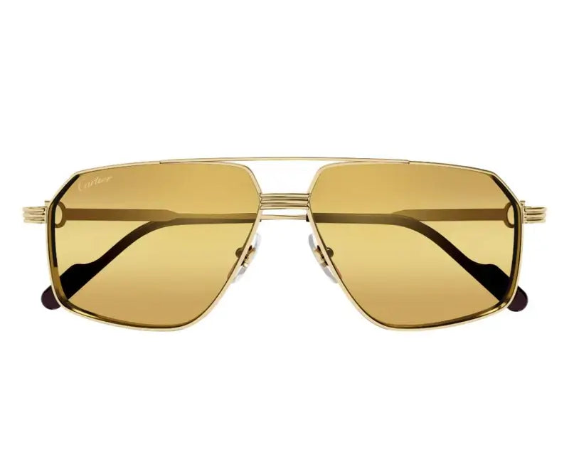 Cartier 0270S  gold & orange 013 sunglasses, size 61 - Dayal Opticals India    