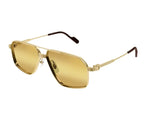 Cartier 0270S  gold & orange 013 sunglasses, size 61 - Dayal Opticals India    