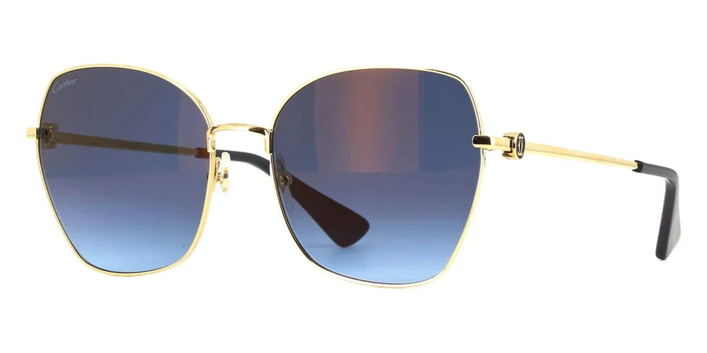 Cartier 0402S shiny gold & blue 006 sunglasses,  size 59  - Dayal Opticals India