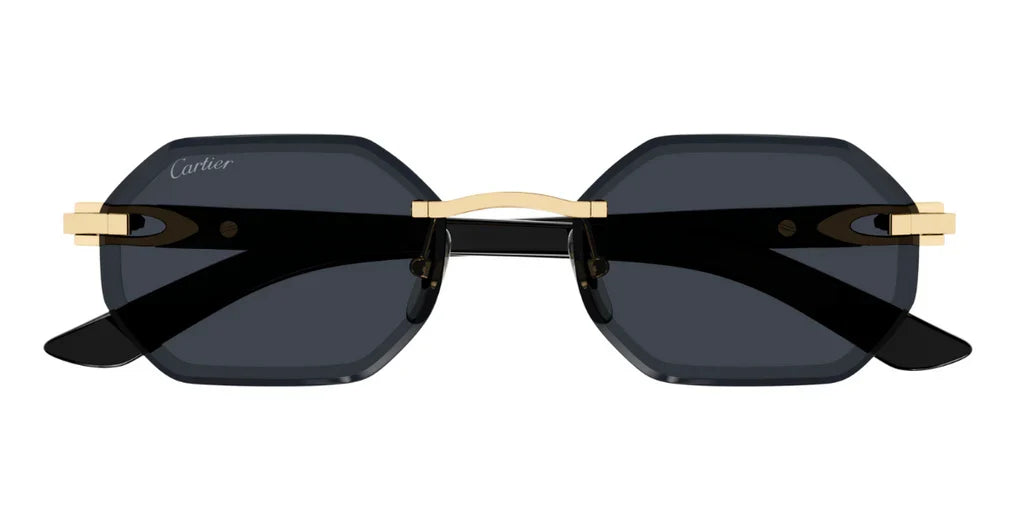 Cartier 0439S gold  & grey 002 sunglasses, size 54 - Dayal Opticals India    