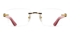 Cartier 0453O shiny gold & red 003 frame,  size 56  - Dayal Opticals India