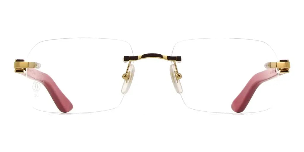 Cartier 0453O shiny gold & red 003 frame,  size 56  - Dayal Opticals India