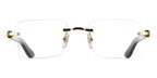 Cartier 0453O gold with green real wood  005 frame,  size 56  - Dayal Opticals India