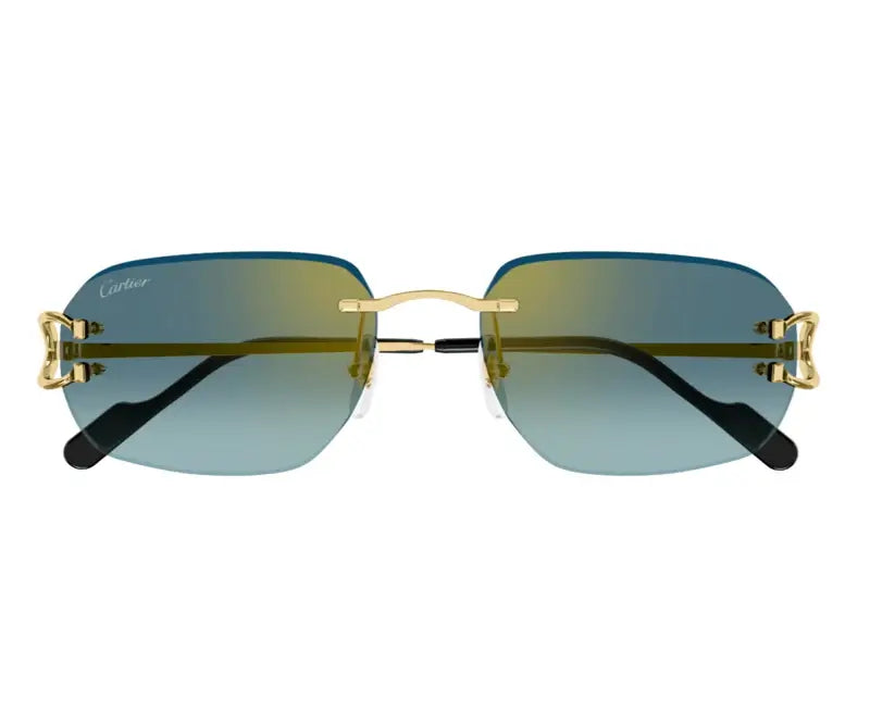 Cartier 0468S gold & green 003 sunglasses,  size 58  - Dayal Opticals India                 