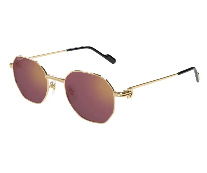 Cartier 0500S gold & red 002 sunglasses,  size 50  - Dayal Opticals India