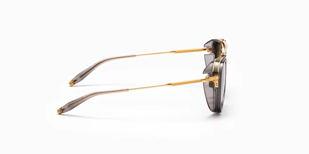 Akoni Echo Gold & Dark Grey Crystal Aks204B Size 59, Sunglasses - Dayal opticals 