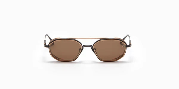 Akoni Eris-Two Brushed Black & Brown Aks508-C Size 51, Sunglasses - Dayal opticals