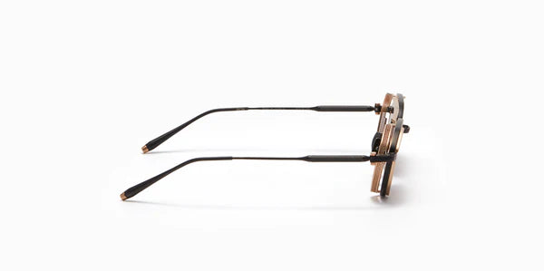 Akoni Eris-Two Brushed Black & Brown Aks508-C Size 51, Sunglasses - Dayal opticals