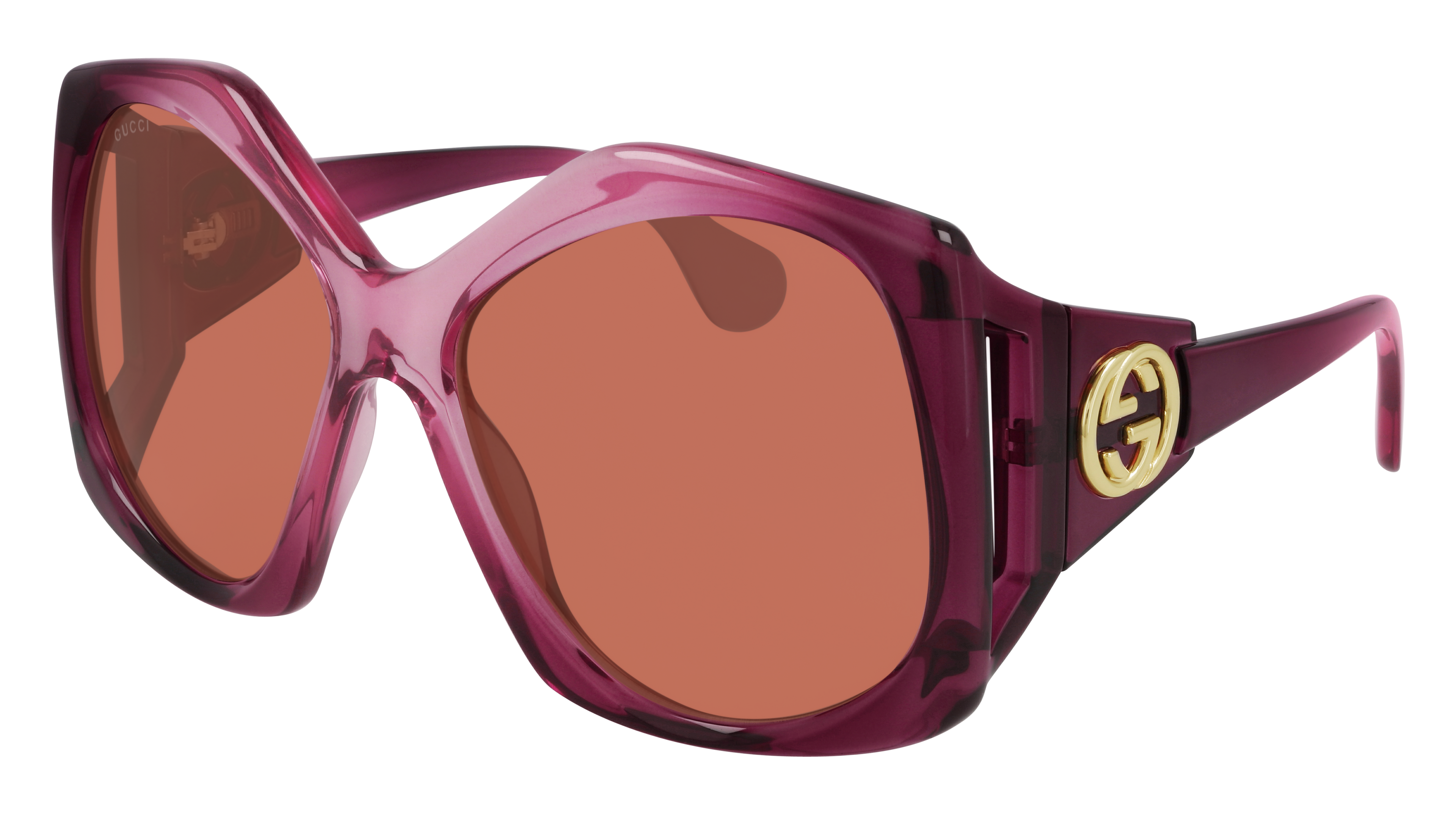 Gucci 0875S Transparent Burgundy 003  Sunglasses - Dayal Opticals 