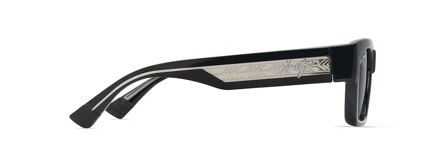 Maui Jim Kenui Shiny Black & Trans Light Grey GS642-14 Sunglasses – Dayal Opticals