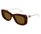 Gucci 1566S Gold & Havana 002 Size 55, Sunglasses - Dayal Opticals