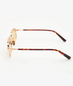 Gast Edara Shiny Gold Classic Havana  Eda02 Sunglasses, size 53 - Dayal Opticals India