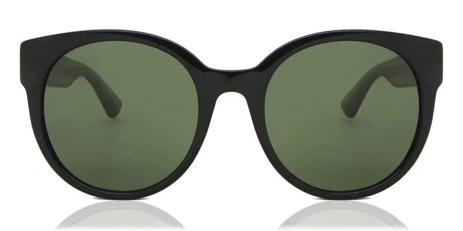 Gucci 0035SN Shiny Black Green 002 Sunglasses, Size 54 – Dayal Opticals