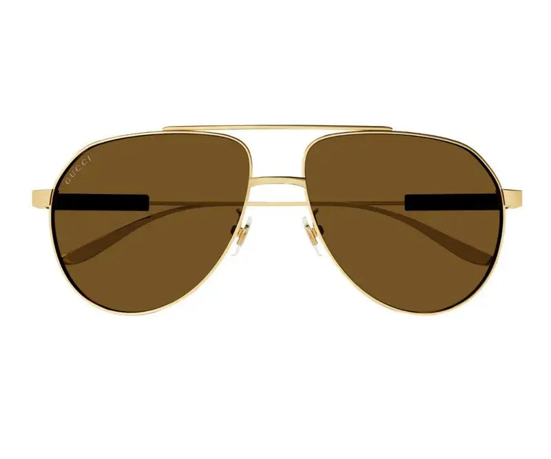 Gucci 1311S Gold & Brown 004 Size 61, Sunglasses - Dayal Opticals