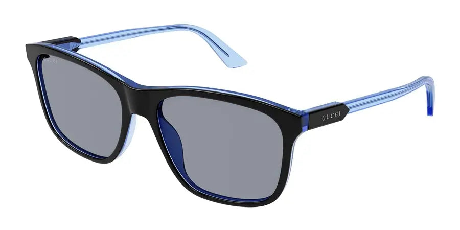Gucci 1819S Black & Transparent Blue 003 Size 57, Sunglasses - Dayal Opticals