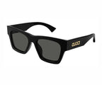 Gucci 1835S Black & Grey 001 Sunglasses, Size 52 -Dayal Opticals 